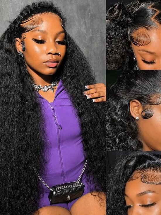Niu Mei Other - NEW 13x6 Deep Wave Lace Front Wigs Human Hair 30 Inch HD 220 Density Pre Plucked